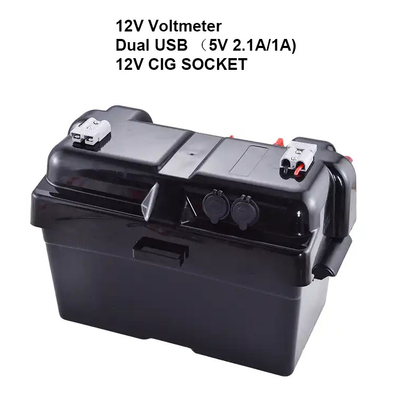 Outdoor Plastic Waterproof 100A 12V Battery Box , Adventure Camping Battery Box
